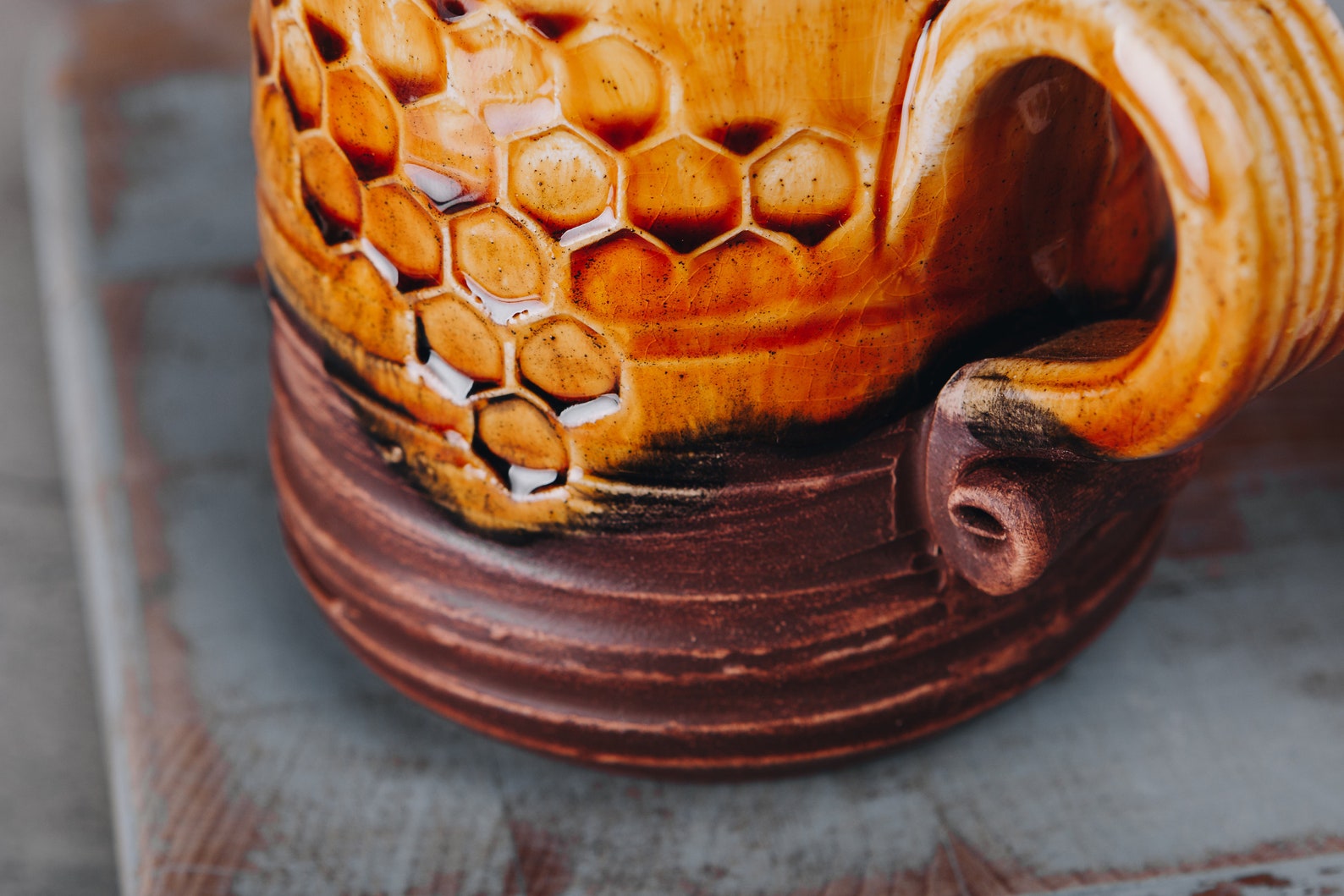 Handmade Pottery Tea Brewing Mug With Sieve Mug With Etsy