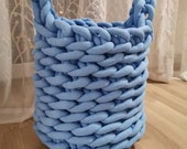 Chunky knit basket for toys