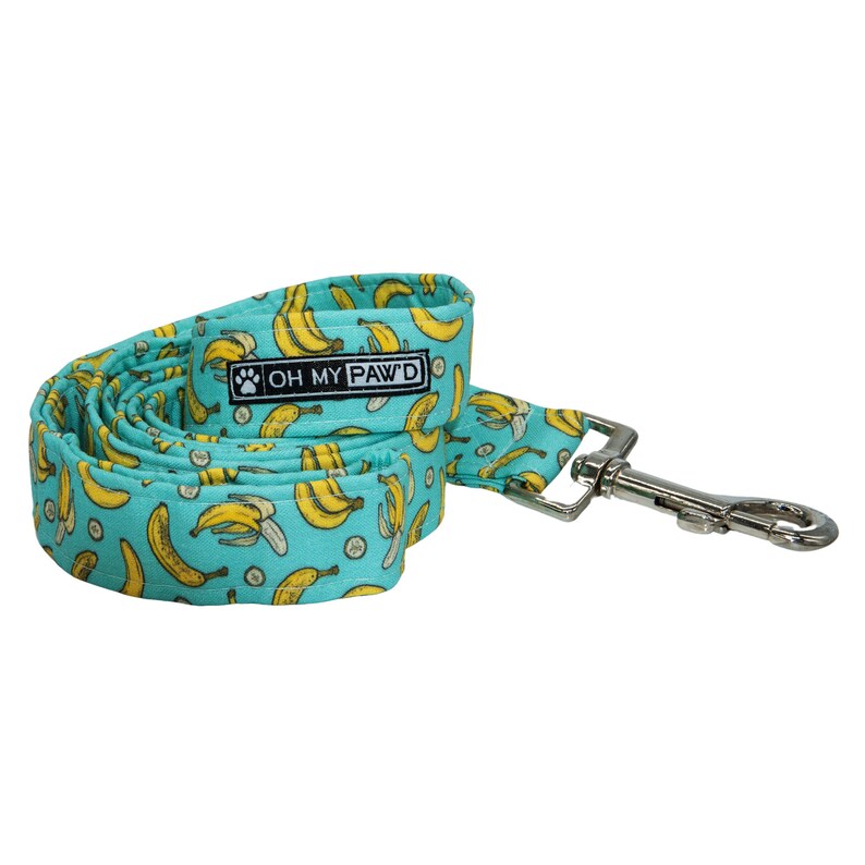 Banana Dog Collar Blue Tropical Dog Collar Designer Fruit Etsy