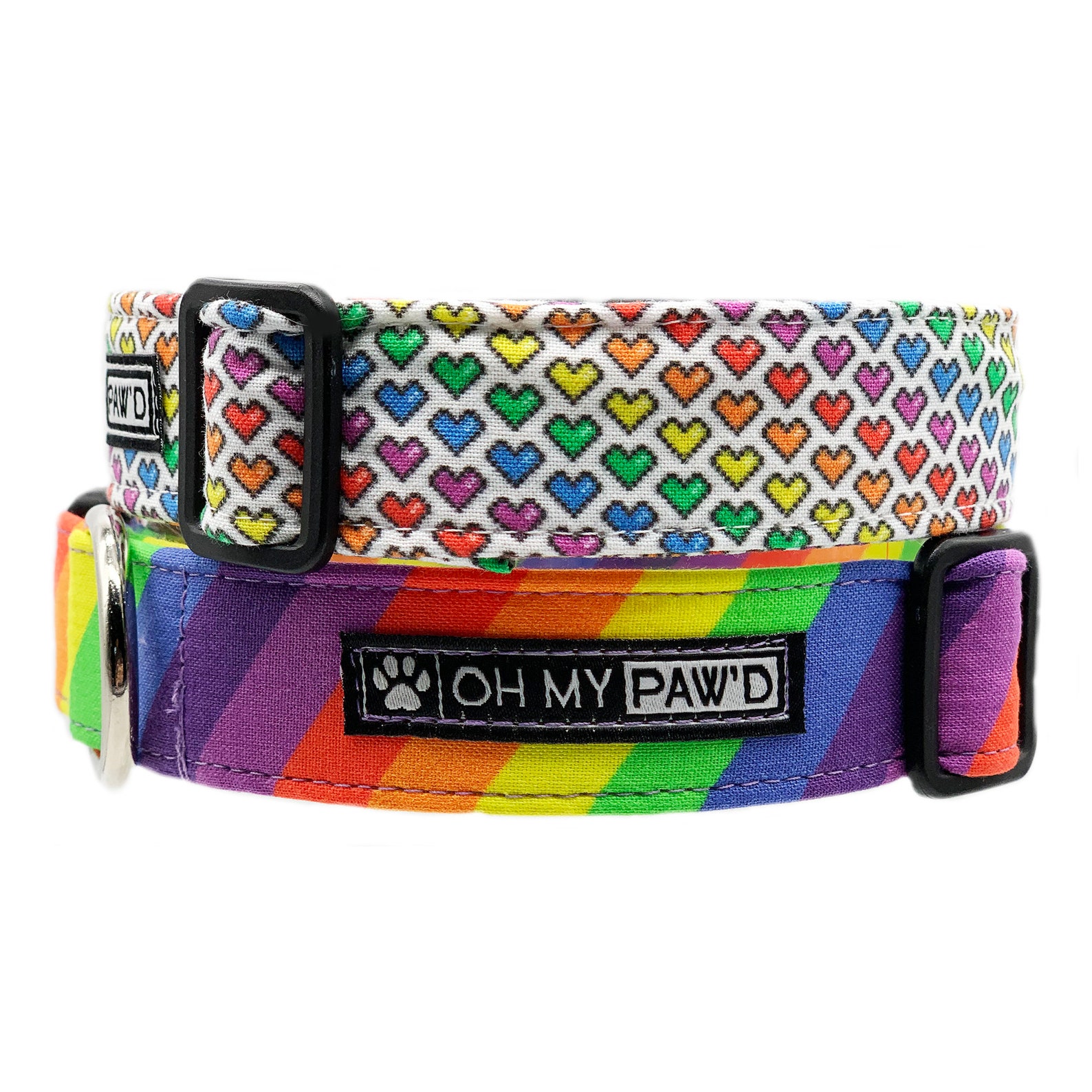 Rainbow Stripe Dog Collar Gay Pride Dog Collar Gay Puppy Etsy