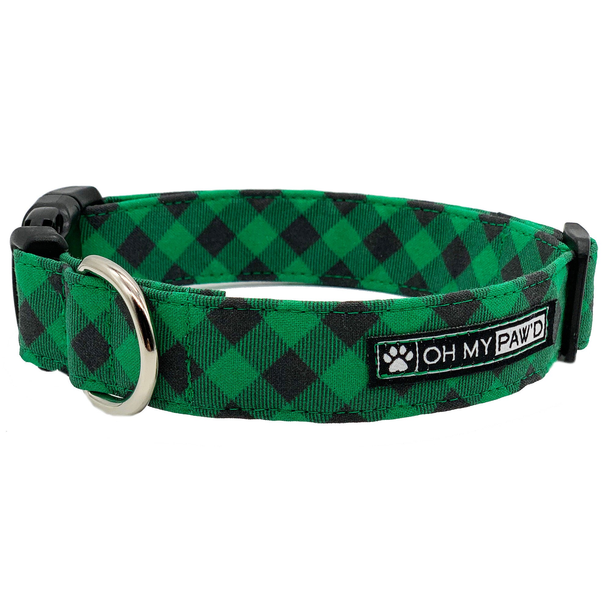 Green Buffalo Plaid Collar Buffalo Plaid Dog Collar St Etsy