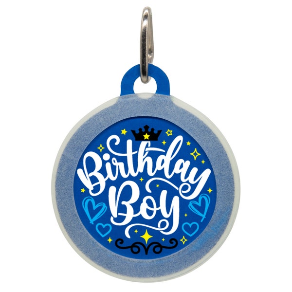 Birthday Boy Dog Tag Personalized, Blue Dog Tag for Boy, Dog Birthday Gifts, 1st Birthday Present for Dogs, First Birthday Dog Gift Cute