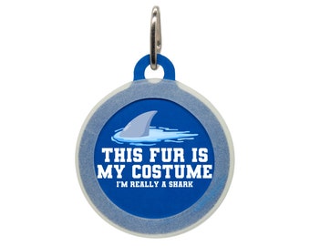 I'm A Shark Personalized Pet Tag, Summer Dog Tags, Engraved Dog Tag, Puppy ID Tag, Cat Name Tag, Durable Dog Tag, Double Sided Dog Tag