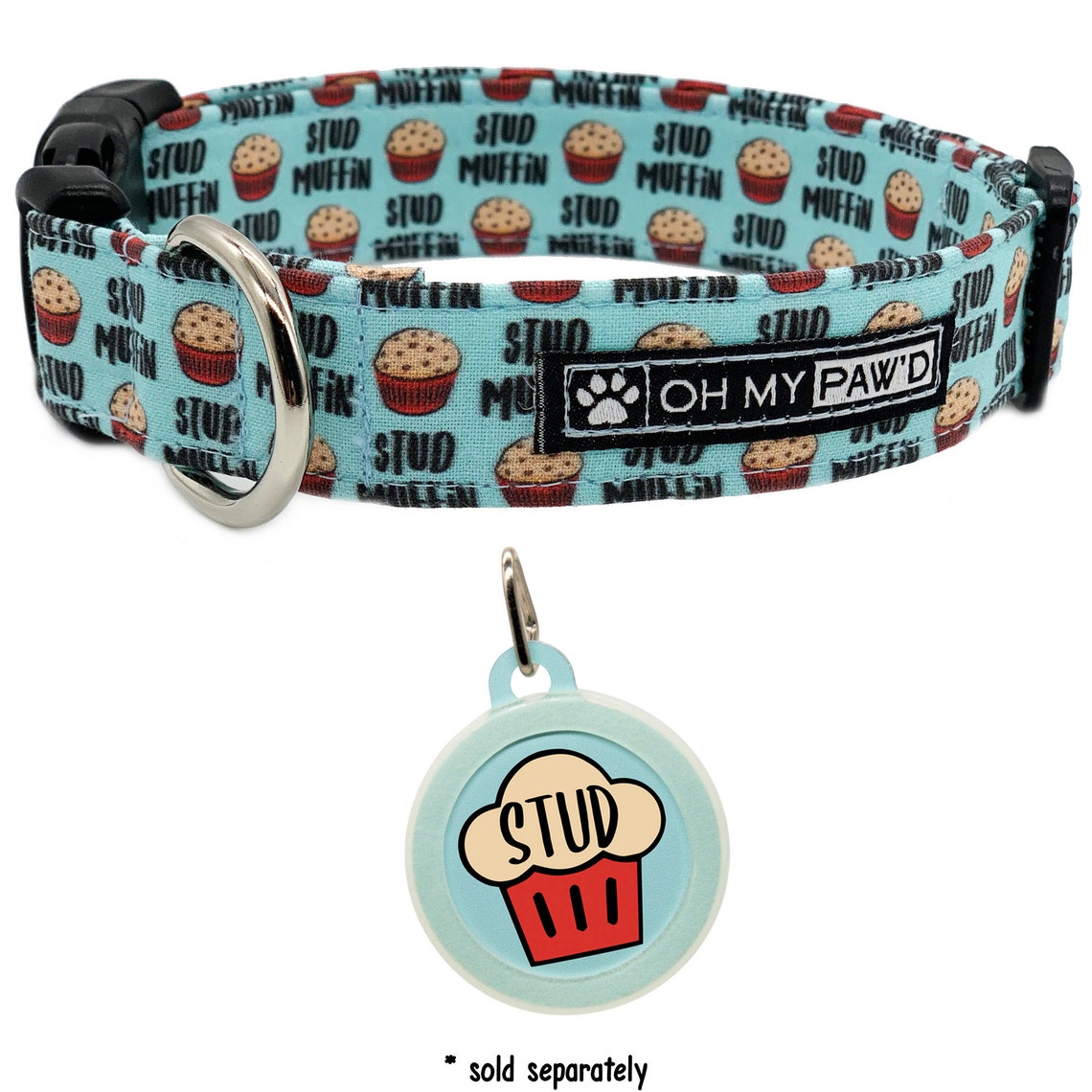 Personalized Dog ID Tags Stud Muffin Dog Tag Noiseless Dog Etsy