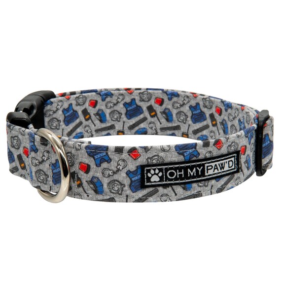 Police Dog Collar Customizable K9 Dog Collar & Leash Thin Etsy UK