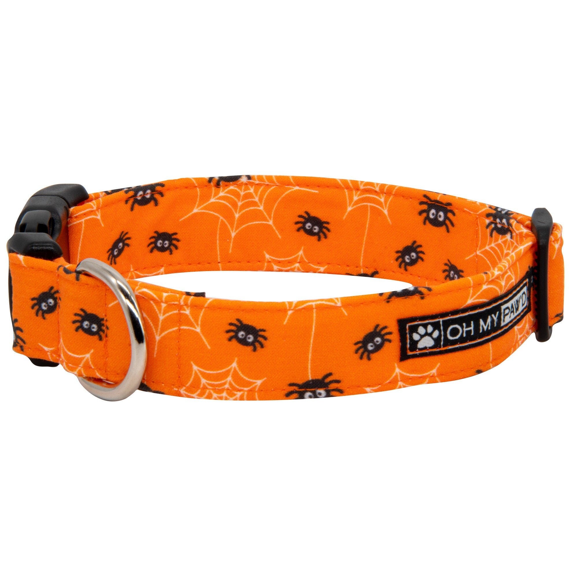 Spider Halloween Dog Collar Orange Designer Dog Collar Boy - Etsy