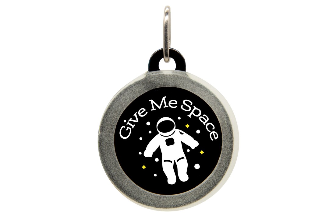 Give Me Space Dog Tag for Dog, Astronaut Dog Tag Glow in the Dark