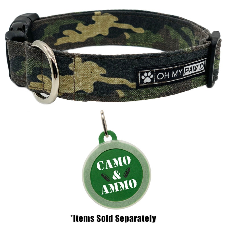 Camo Dog Collar Military Dog Collars Hunting Dog Collars Etsy
