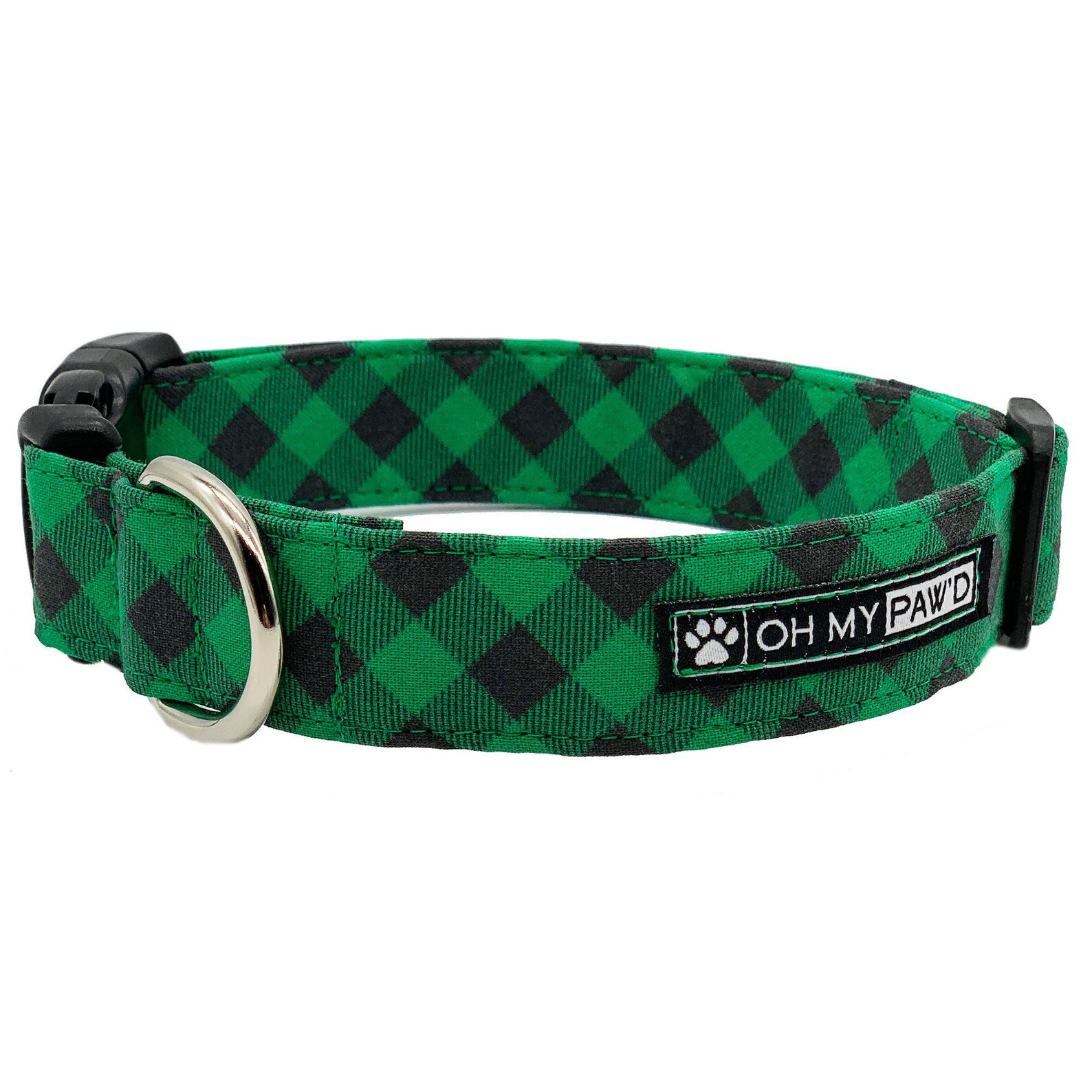 Green Buffalo Plaid Collar Buffalo Plaid Dog Collar Cool St Etsy