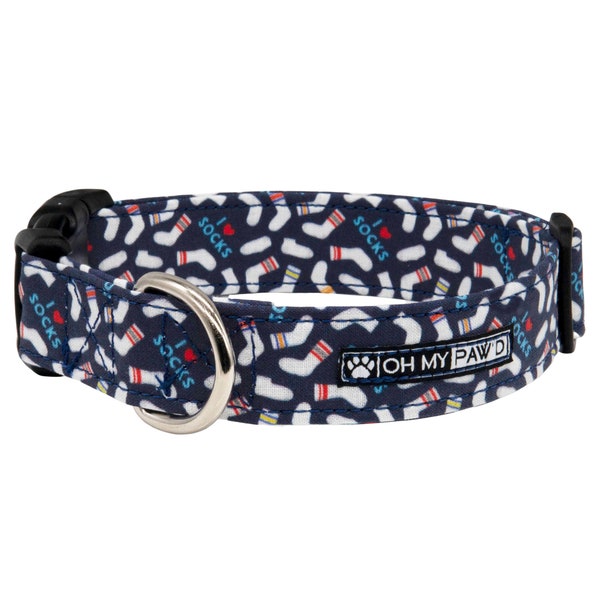 Navy Blue Dog Collar Etsy