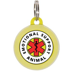 Emotional Support Animal Pet ID Tag – ESA Dog Cat Tag – Personalized Custom Medical Alert Tag for Dogs, Cats, Puppies, Kittens
