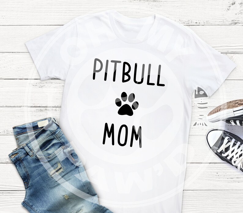 Pitbull Mom Dog SVG DXF Eps Cut File & Transparent PNG Cutting - Etsy