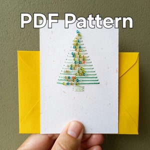 Molde PDF e passo a passo: Cartão Árvore de Natal