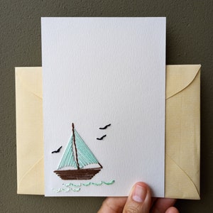 Sailing boat Greeting Card / Sailing Boat Card / Sailing Fan Greeting Card