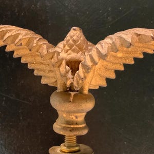 Vintage Solid Brass Finial topper floral with leaves antique brass finish shape lamp finial Free Shipping7