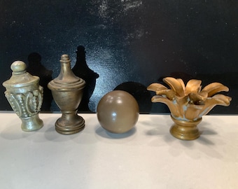4 Different Finish and shape lamp finial topper Free Ship