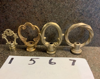 7 different shape large lamp loops or finial topper YOUR Choice Solid Brass Free Shipping
