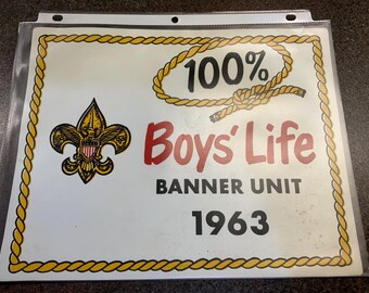 100% Boys Life Banner Unit 1963