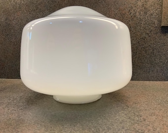 School House Globe 9” x 4” holder White Glass