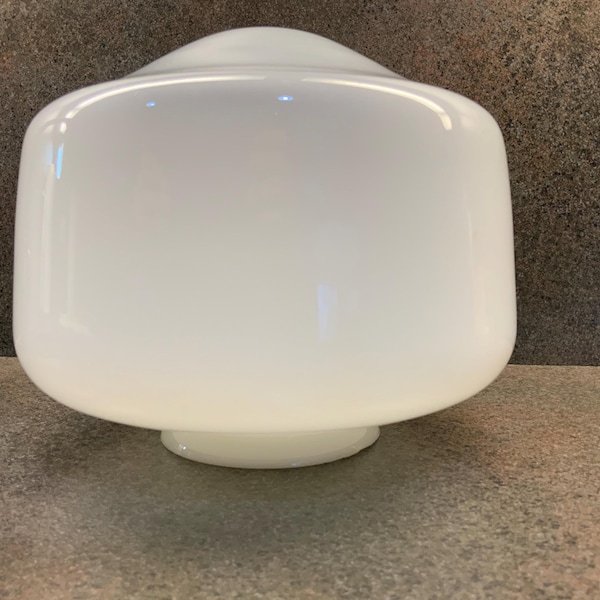 School House Globe 9” x 4” holder White Glass