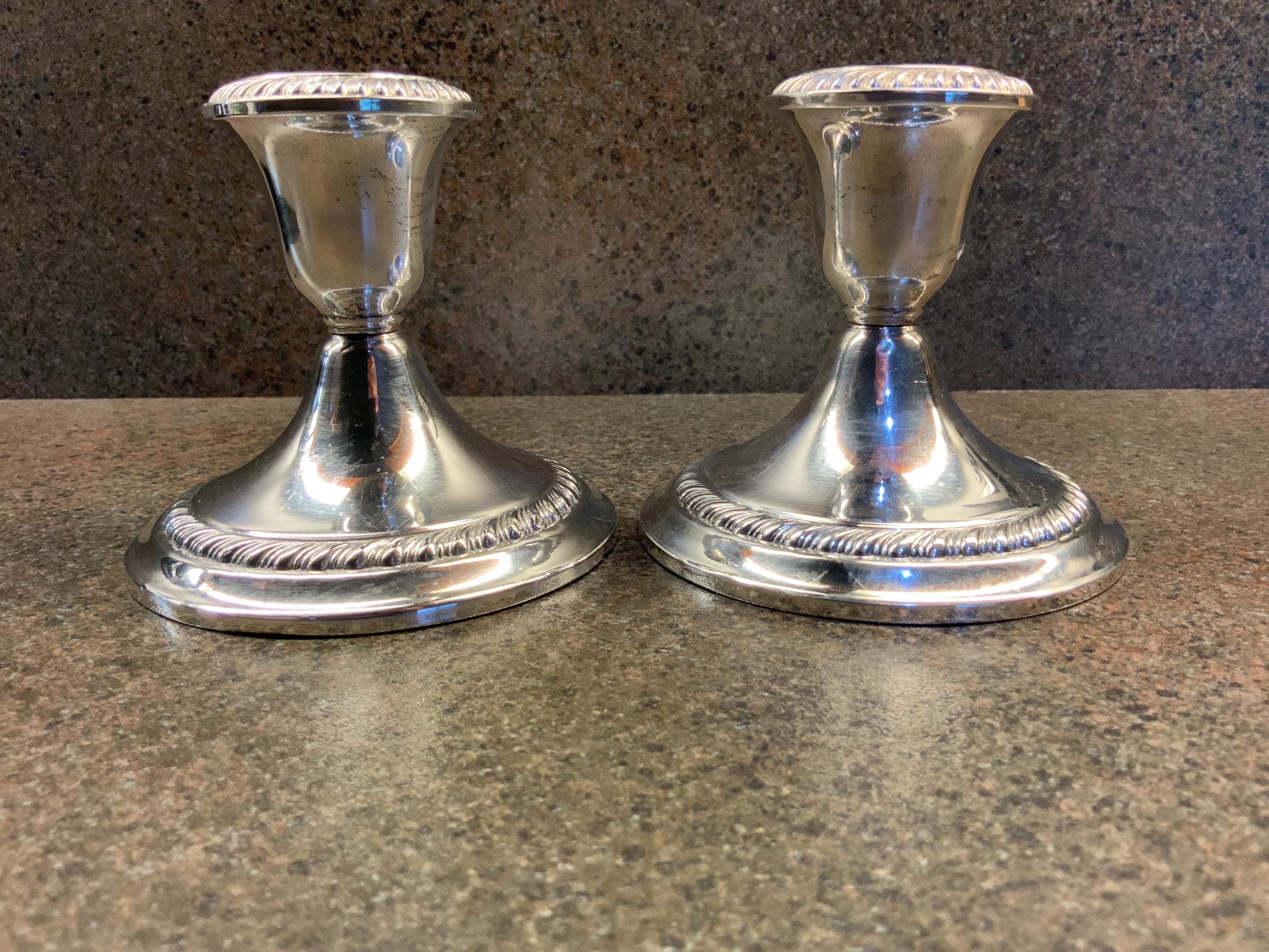 daraz solid silver candle holders
