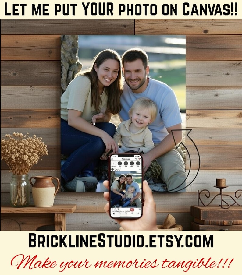 Custom Family Photo Canvas Print - Personalized Home Décor, Canvas Print From Your Photo, Family Wall Art, Custom Photo Canvas image 12