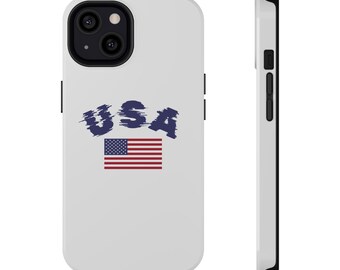 iPhoneskal med USA-slitningar 11 12 13 14 15 16 Pro Max Plus | Mobilskal med patriotisk amerikansk flagga | Grafiskt skal med USA-motiv