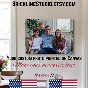 Custom Family Photo Canvas Print - Personalized Home Décor, Canvas Print From Your Photo, Family Wall Art, Custom Photo Canvas image 13