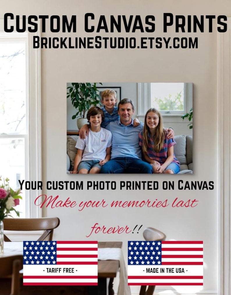 Custom Family Photo Canvas Print - Personalized Home Décor, Canvas Print From Your Photo, Family Wall Art, Custom Photo Canvas image 13