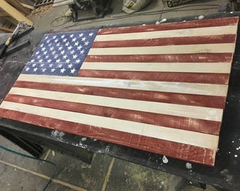 Wood American Flag, Rustic American Flag, Reclaimed Wood Flag, Barnwood Fla, Military Gift, Rustic Fall Decor