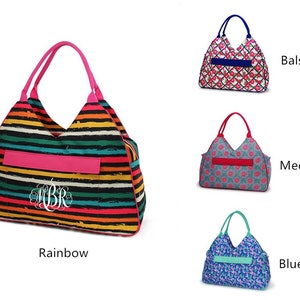Personalized Never-full Beach bag - Tote Large Waterproof with Zippered Pocket for Weekend Vacation