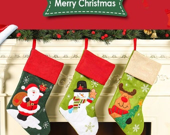 Personalized Christmas Stockings, Felt Stockings, Monogrammed Family Stockings, Holiday Stockings, Tree Decor