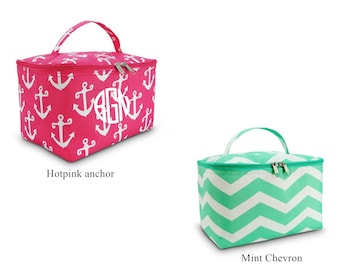 Monogrammed Train Case: Personalized Makeup Cosmetic Bag
