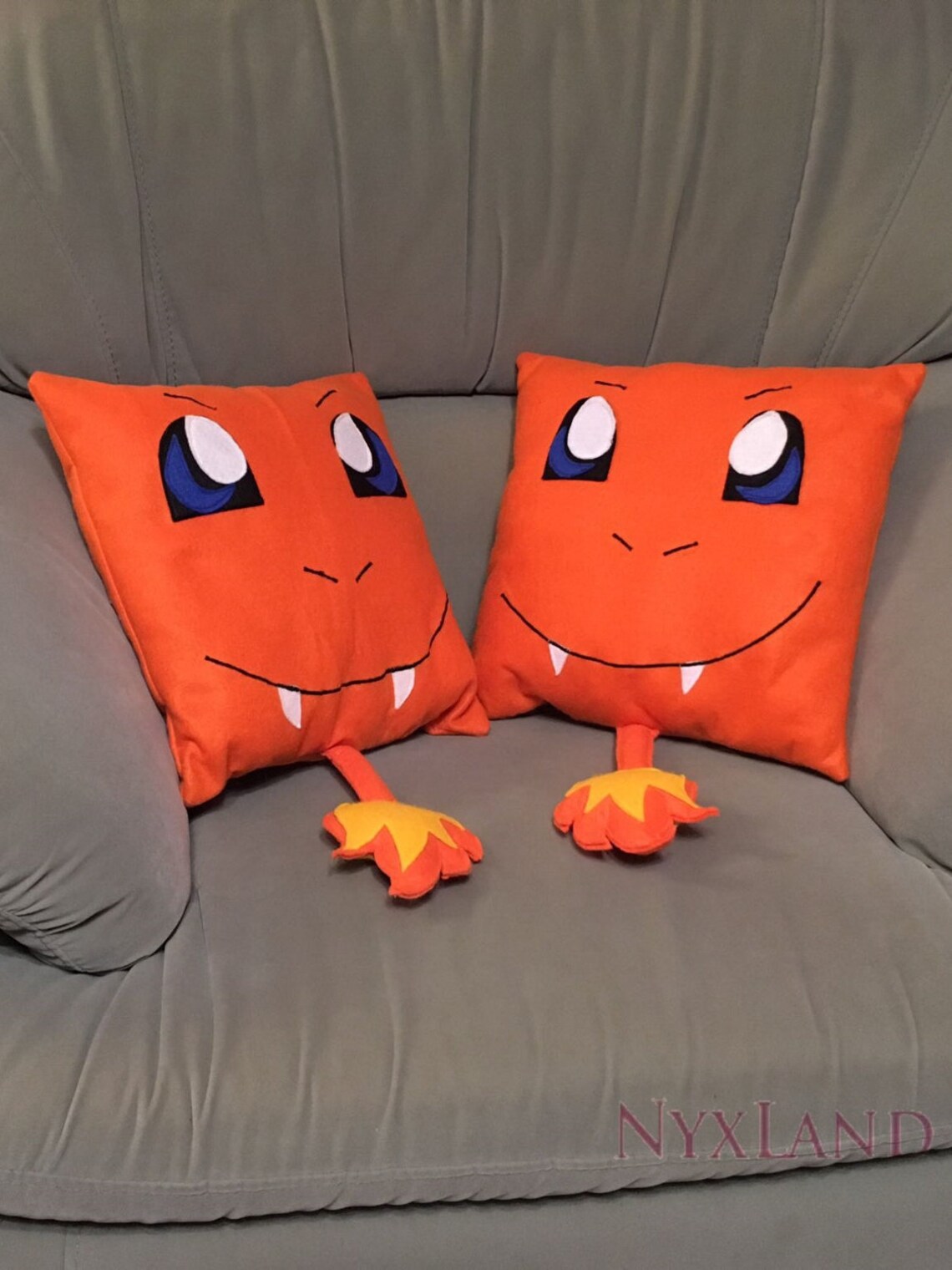 Handmade Pokemon Charmander Pillow Fantasy Plush Eco | Etsy