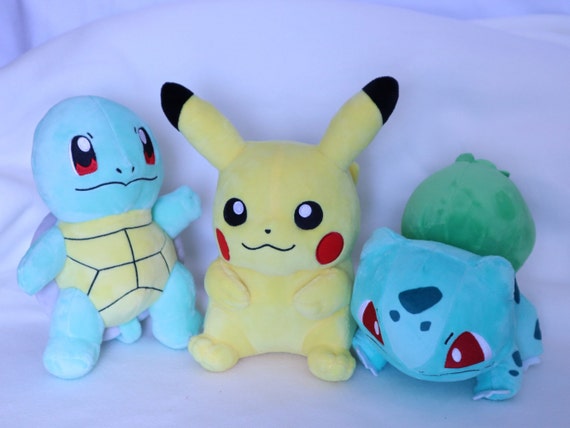 pikachu and eevee plush