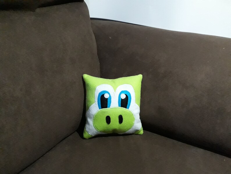 Handmade Super Mario Yoshi Pillow Fantasy Plush Eco Friendly Etsy