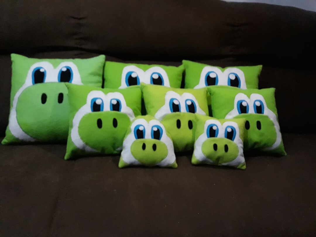 Handmade Super Mario Yoshi Pillow Fantasy Plush Eco Friendly Etsy