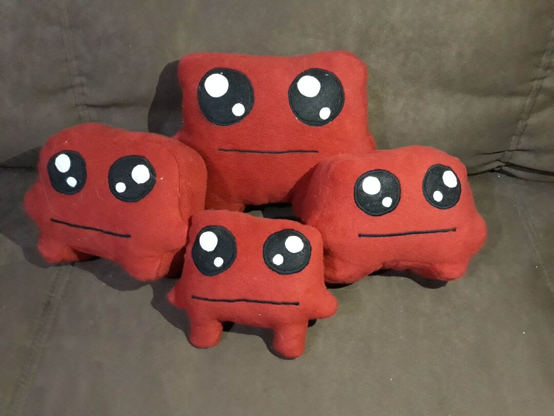 Handmade Super Meat Boy Plush, Fantasy Plush Eco Friendly, Ready to Ship Etsy