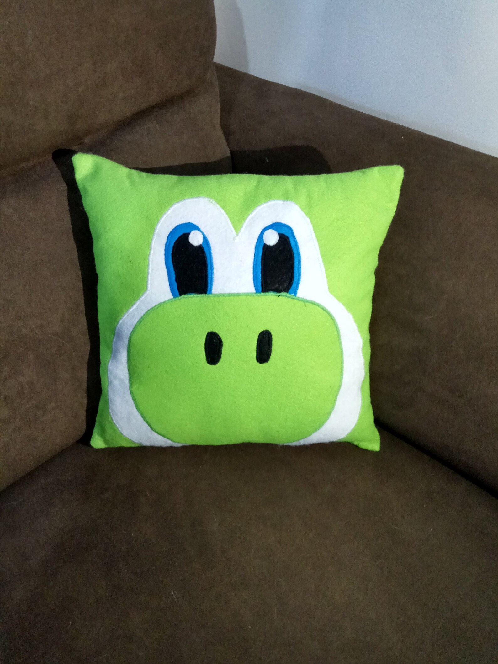 Handmade Super Mario Yoshi Pillow Fantasy Plush Eco Friendly Etsy