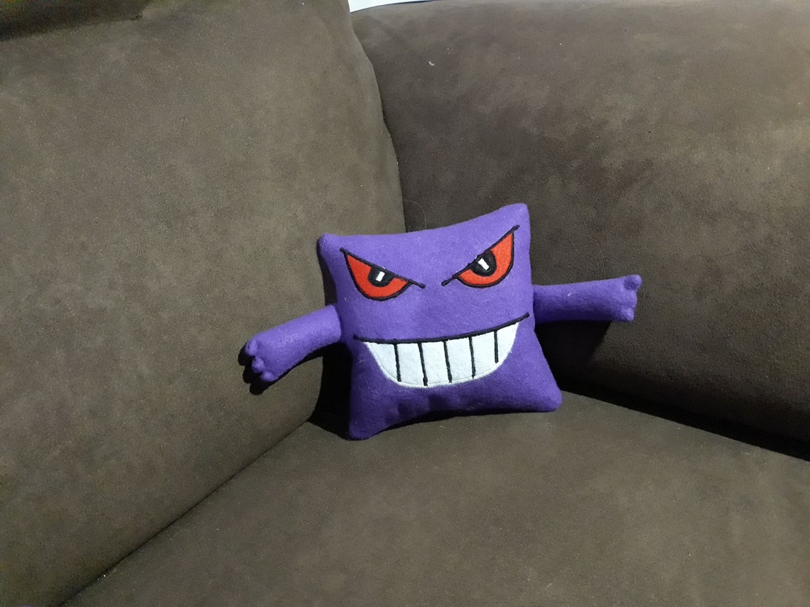Handmade Pokemon Gengar Pillow Fantasy Plush Eco Friendly | Etsy