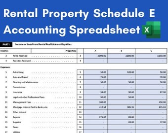 Rental Property Spreadsheet - Etsy