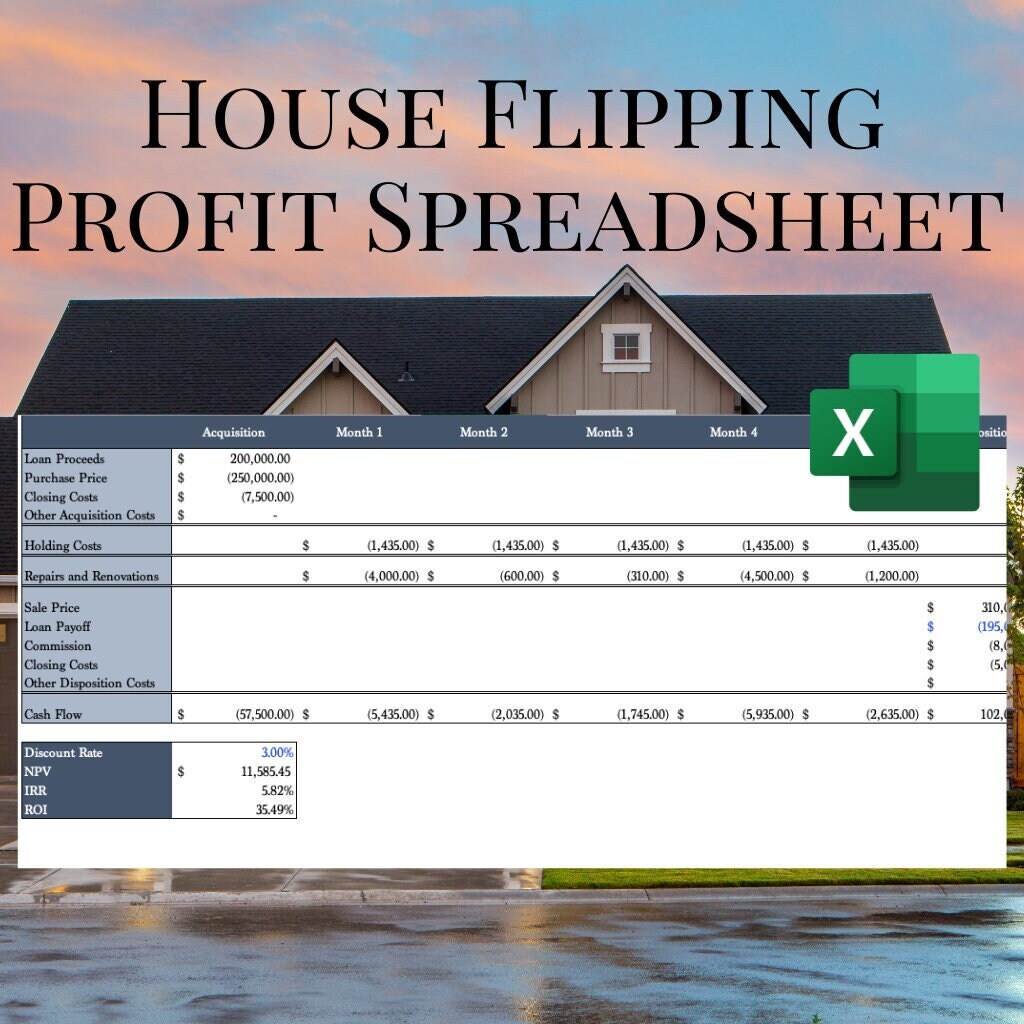 House Flipping Spreadsheet Template House Flipping Profit ...