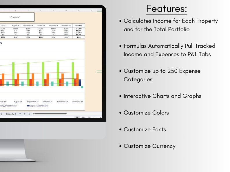 Rental Property Accounting Spreadsheet for Multiple Properties in Excel ...