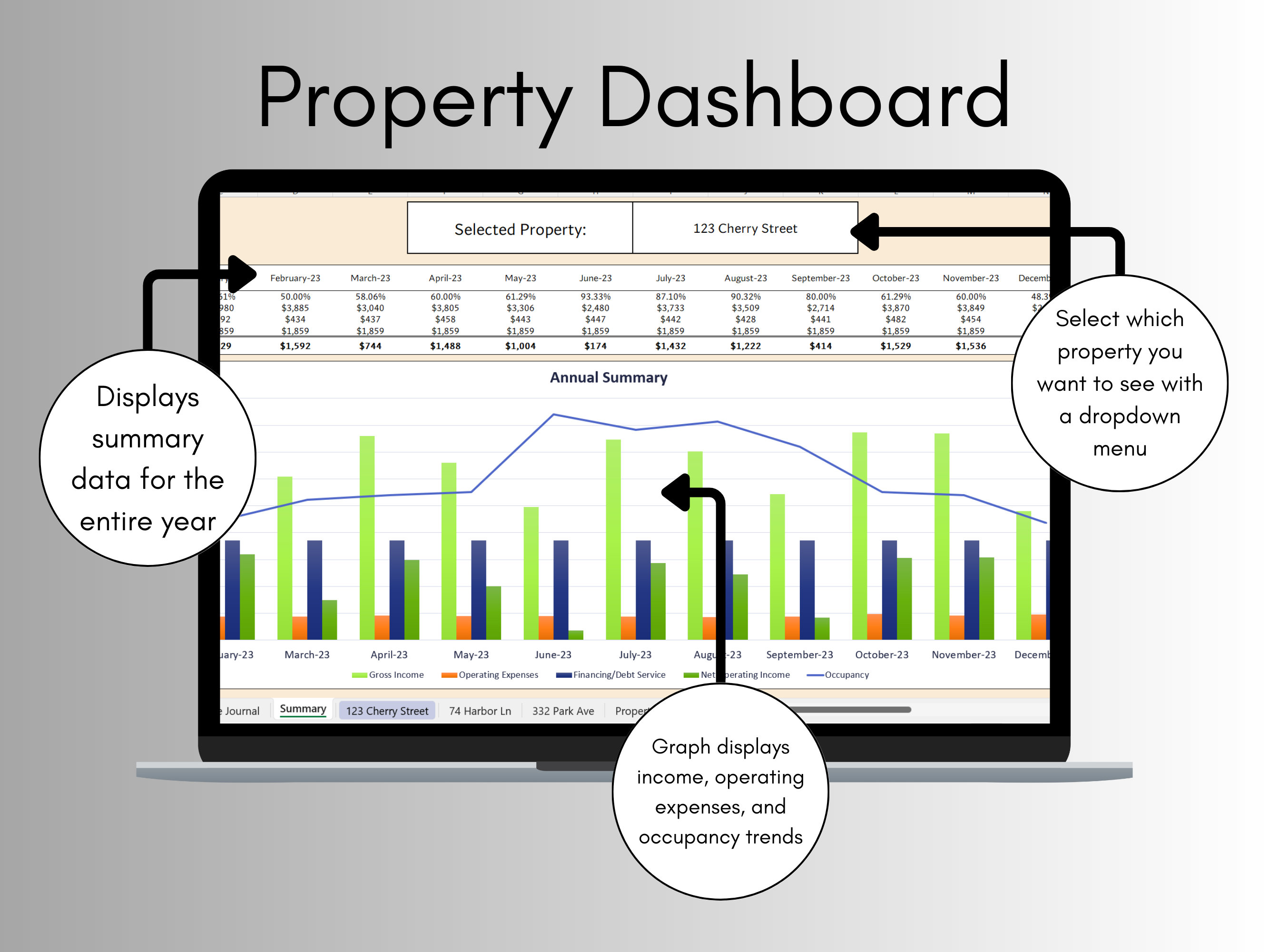 Airbnb Rental Property Accounting Spreadsheet for Excel & Google Sheets ...