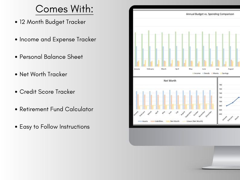 Personal Finance Workbook Spreadsheet for Excel and Google Sheets ...
