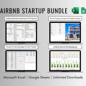 Airbnb スタートアップ スプレッドシート バンドル、Airbnb スターター キット、Airbnb Essentials、Airbnb 管理スプレッドシート バンドル、Airbnb 経費トラッカー