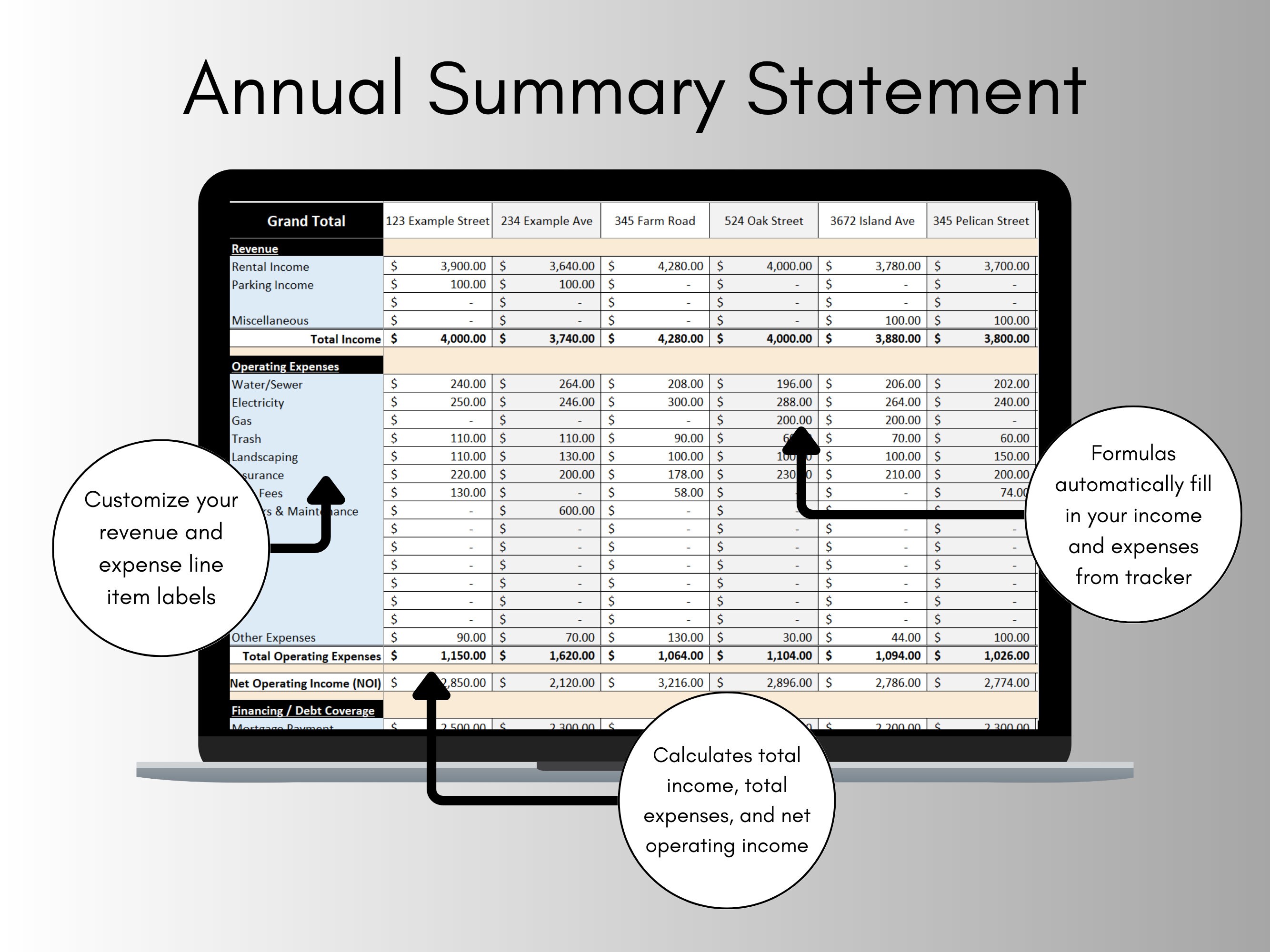 Rental Property Accounting Spreadsheet for Excel and Google - Etsy