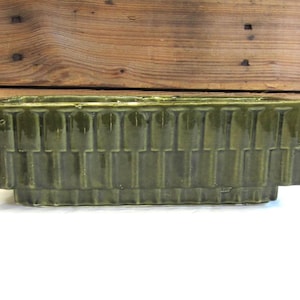 Vintage Olive Green Planter by Cookson Pottery, Roseville OH