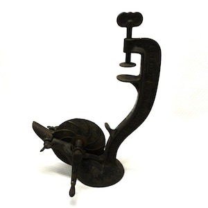 Antique Cast Iron Cherry Stoner from the 1880&#39;s, Antique Rustic Kitchen Decor