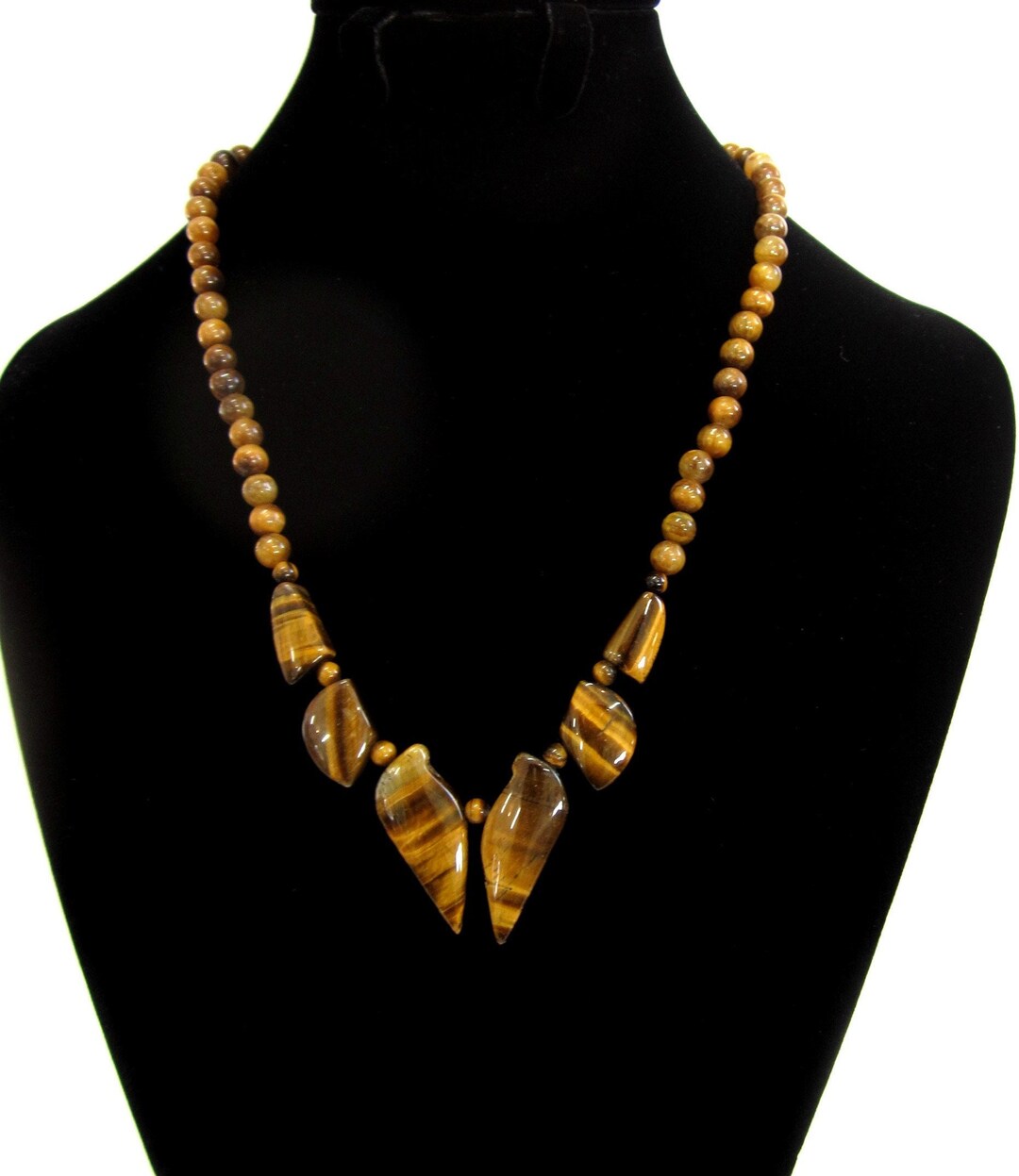 Vintage Tigers Eye Necklace Vintage Gemstone Etsy